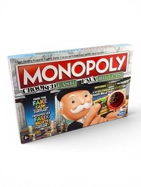 New Monopoly Crooked Cash Edition Board Game Hasbro Sealed Decoder